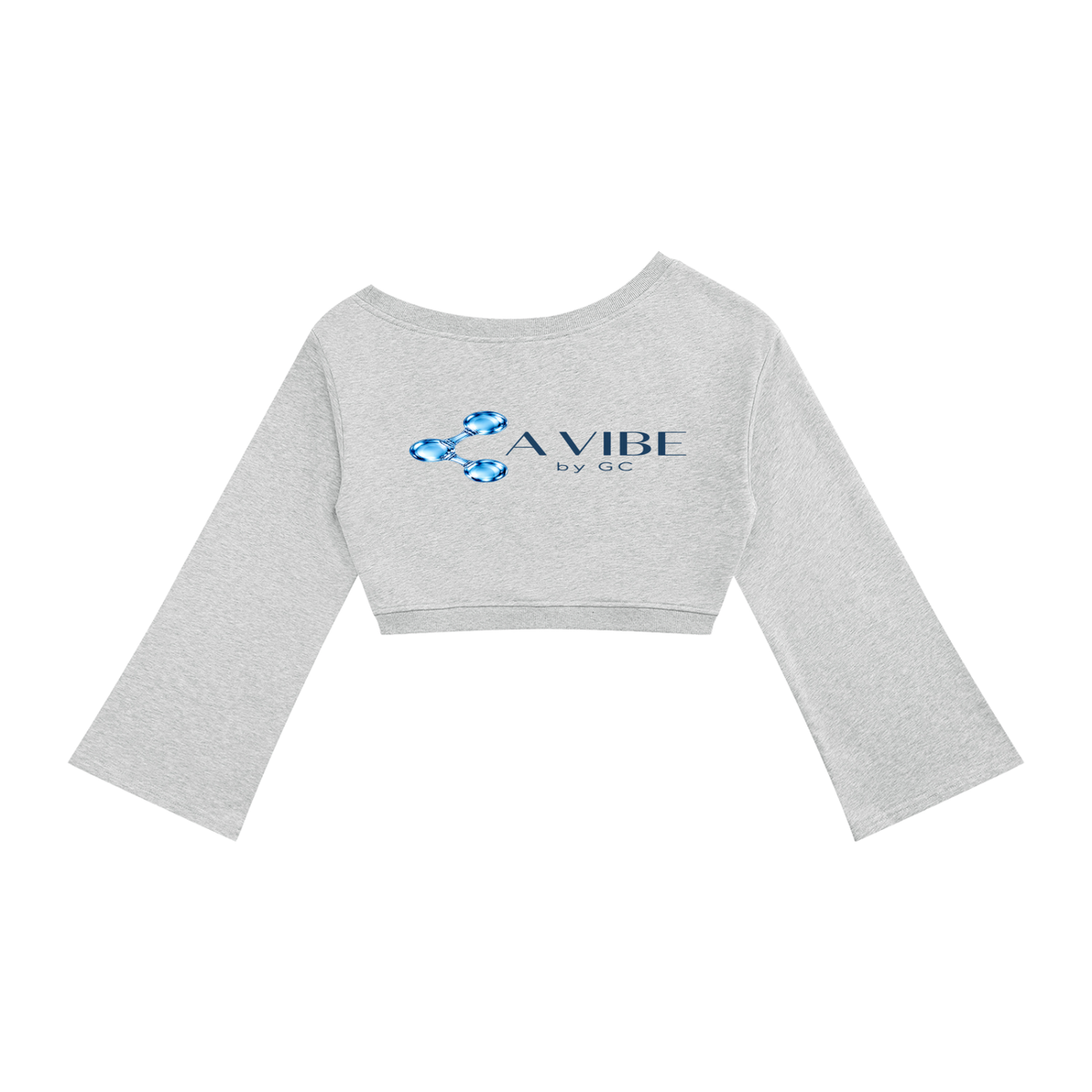 A Vibe™ Off-Shoulder Sweatshirt — Flower Gray
