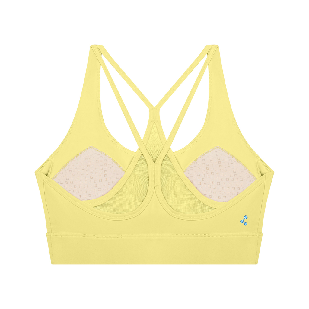 A Vibe™ Cropped Yoga Sport Bra — Yellow