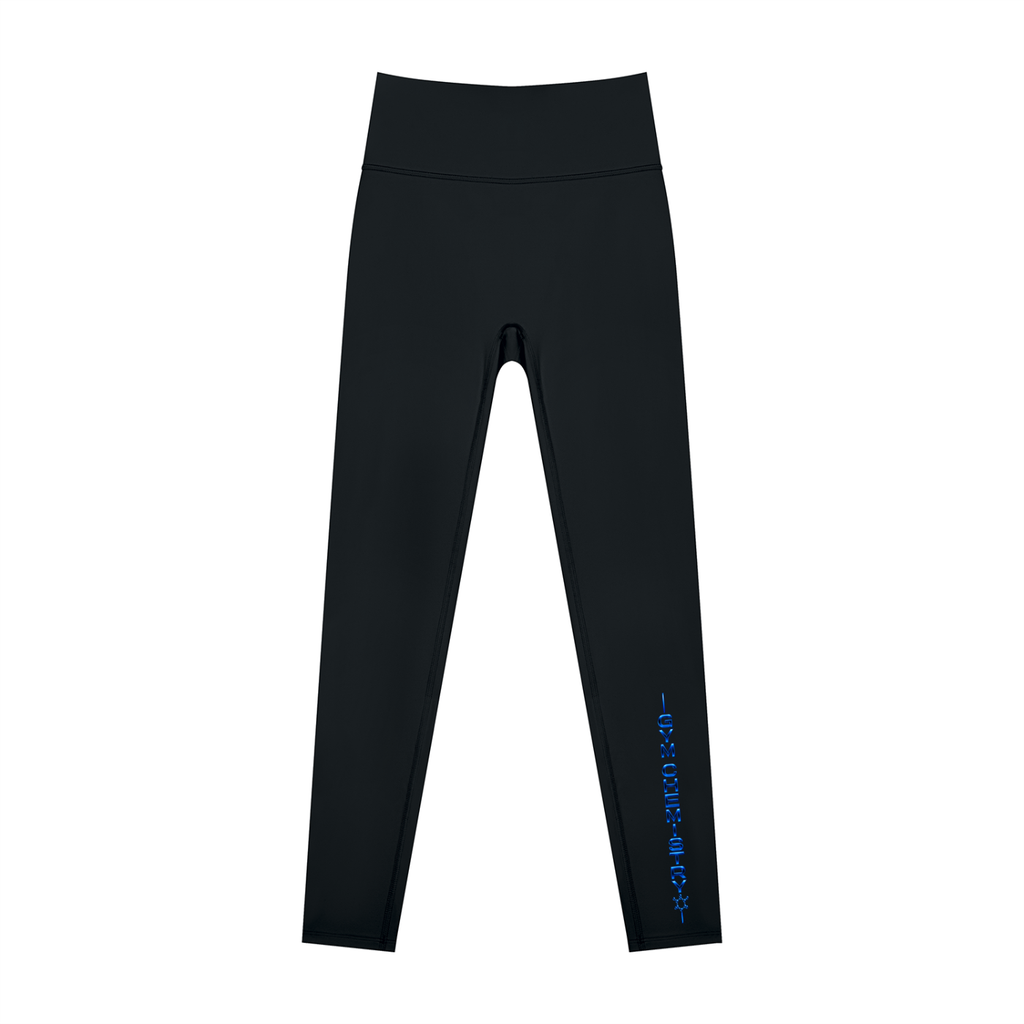 Women’s Lycra High Waisted Yoga Leggings , Black – Gym Chemistry apparel product photo