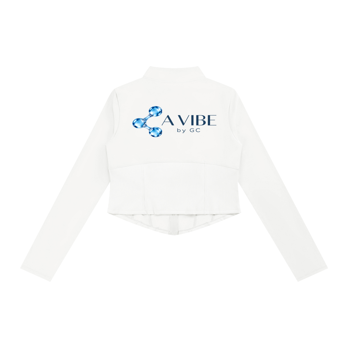 A Vibe™ Slim Fit Full-Zip Yoga Jacket — White