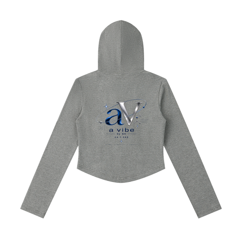 A Vibe™ cropped full-zip hoodie alternate product view