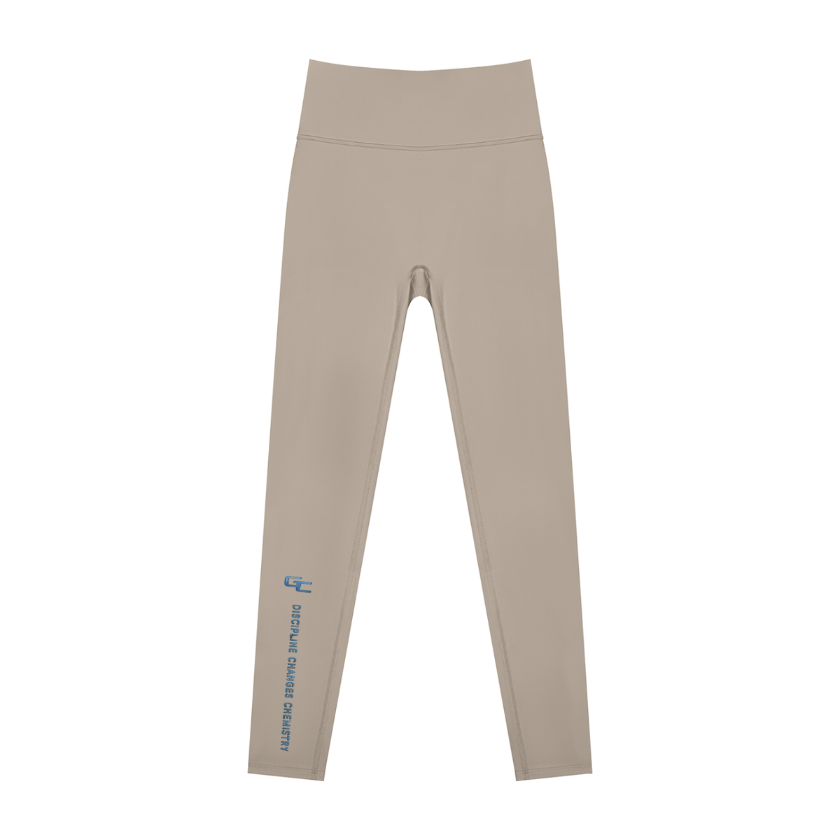 Women’s Lycra High Waisted Yoga Leggings , Khaki – Gym Chemistry apparel product photo