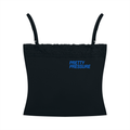 A VIBE™ — Lace-Trim Lounge Cami — Black | Gym Chemistry product photo