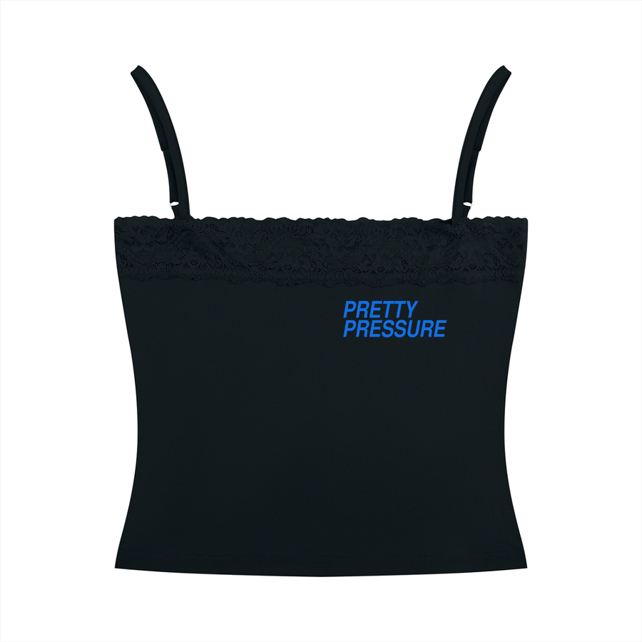 A VIBE™ | Lace-Trim Lounge Cami — Black