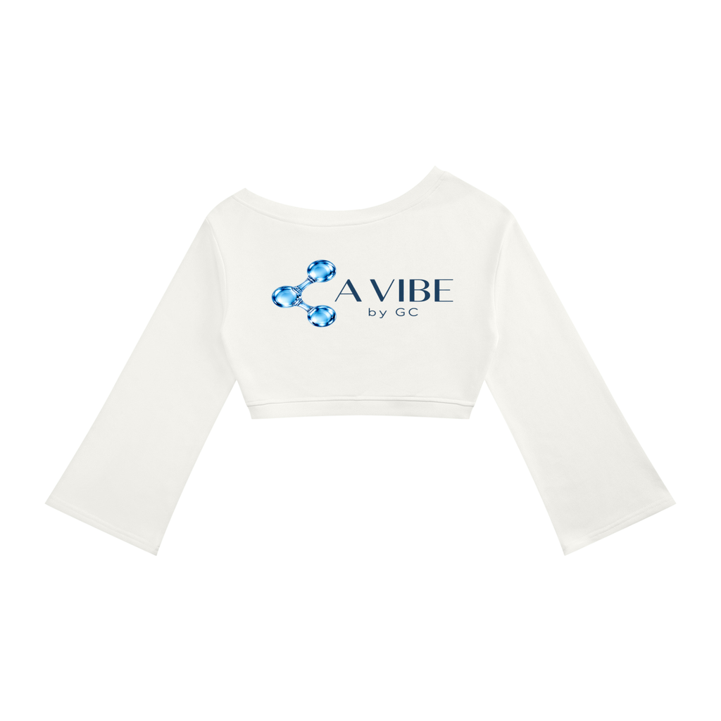 A Vibe™ Off-Shoulder Sweatshirt — White
