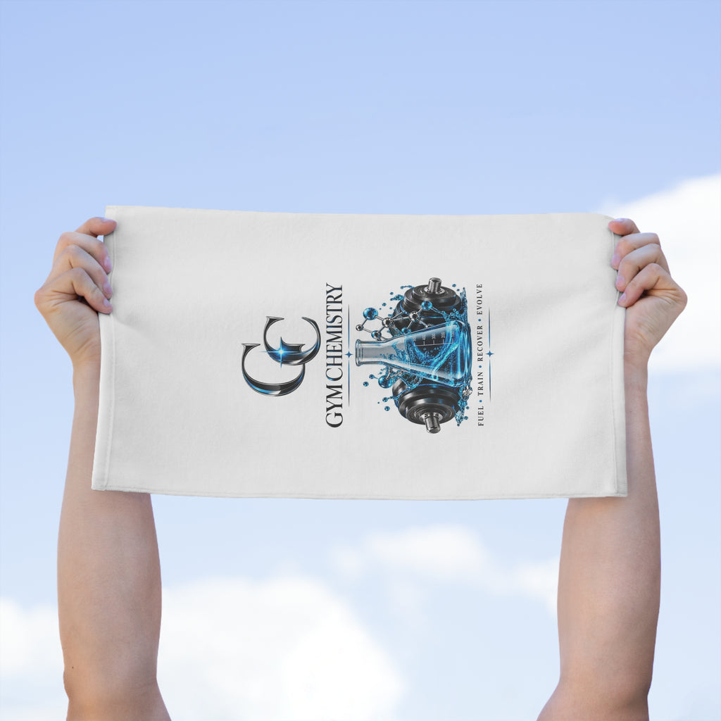 Gym Chemistry 11 x 18 workout rally towel — alternate product view