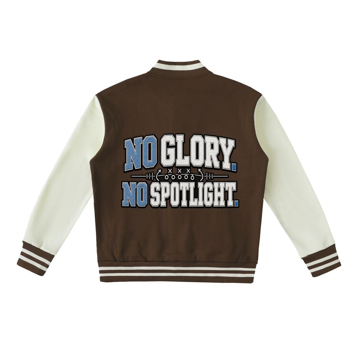 Two-Tone Fleeced Varsity Jacket