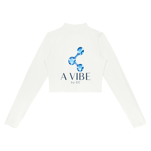 A Vibe™ Crop Yoga Sports Jacket — White