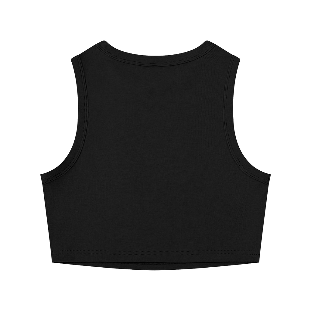 Gym Chemistry™ Core Reaction Crop Tank — Black — alternate product view 2