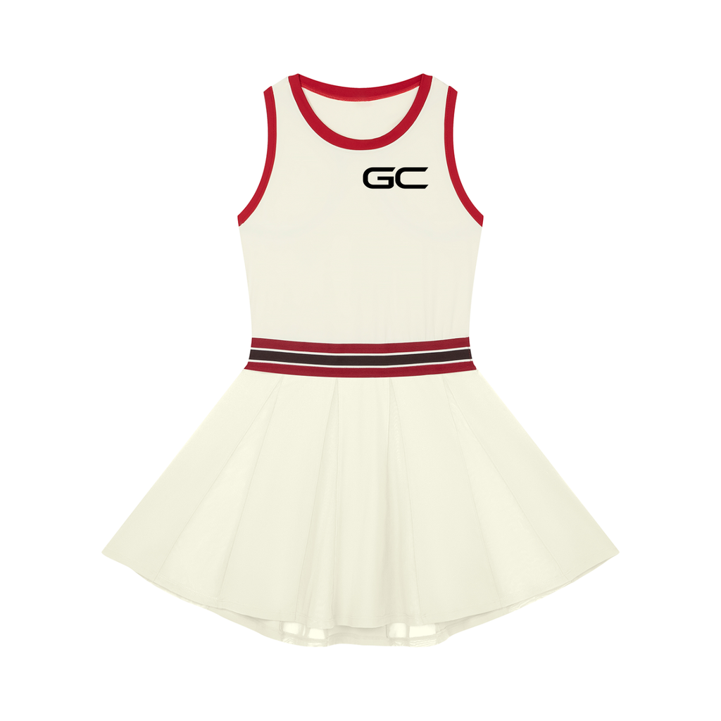 SERVE.™ — Colorblock A-Line Court Dress — Beige | Gym Chemistry product photo