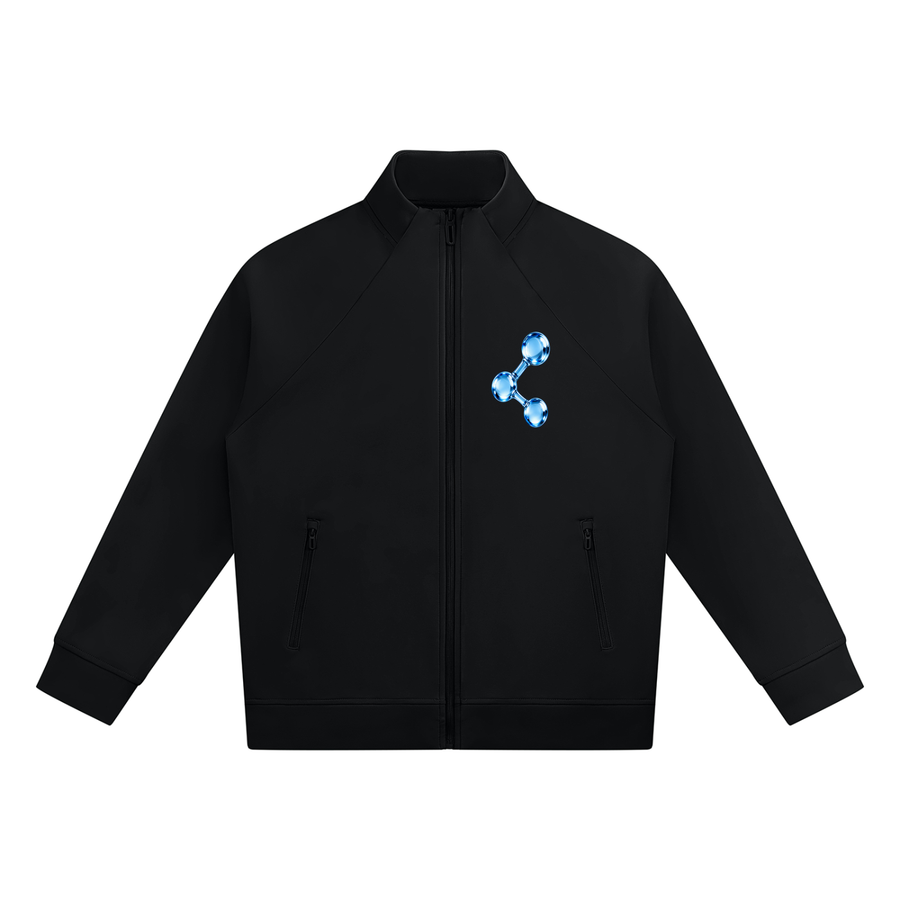 Gym Chemistry™ Stand-Collar Track Jacket — Black