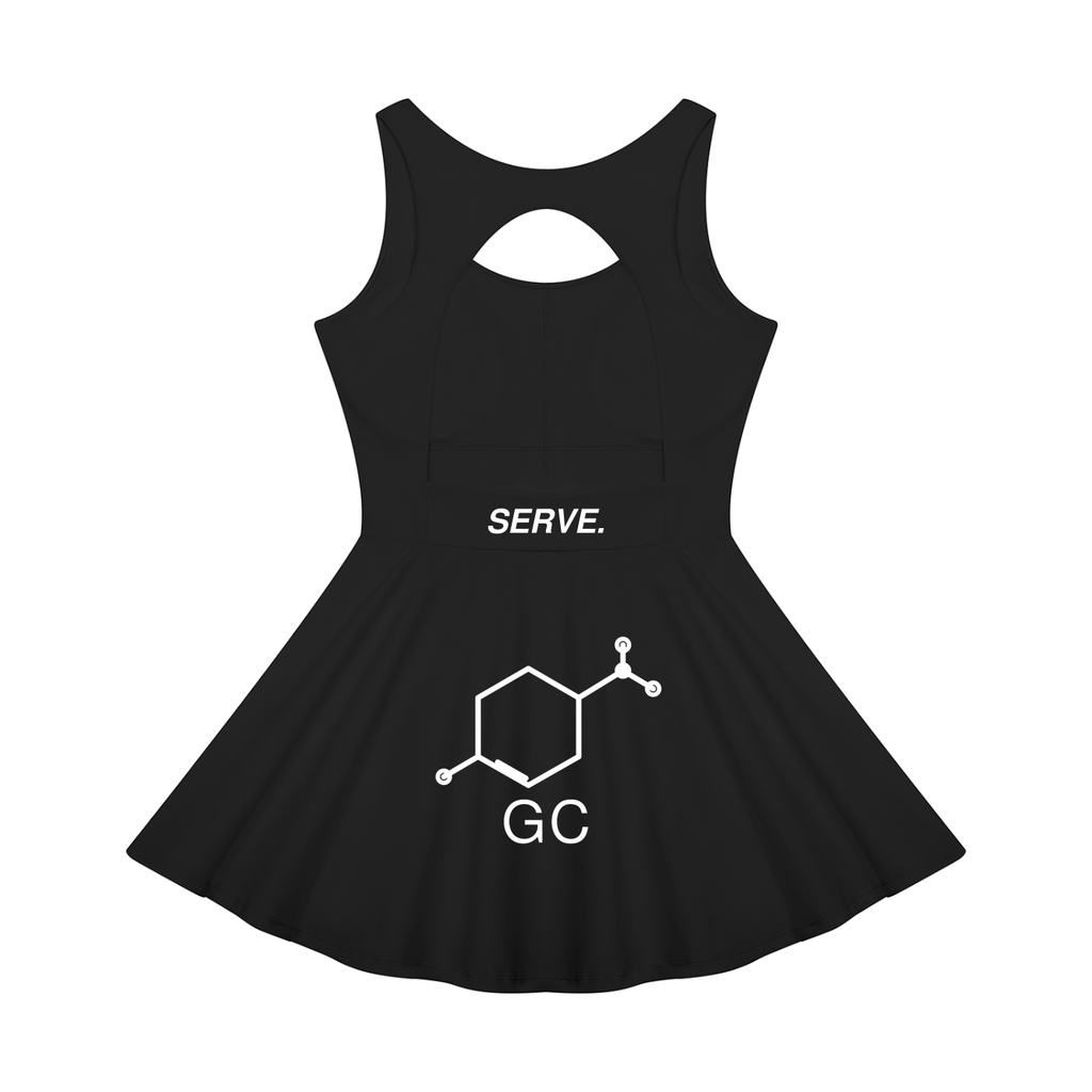 SERVE.™ | Open-Back Ace Dress — Black