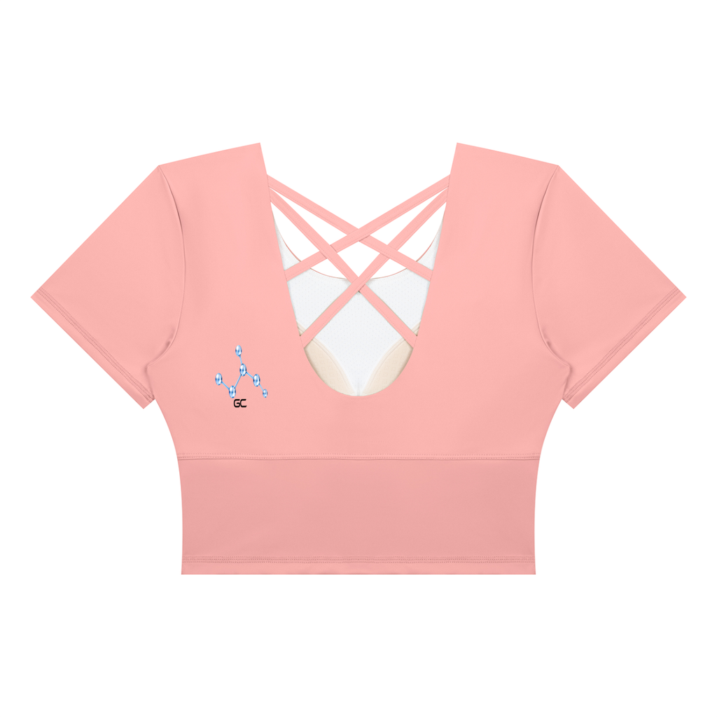 PRETTY PRESSURE™ | Soft Motion Crop Tee — Peach Blossom
