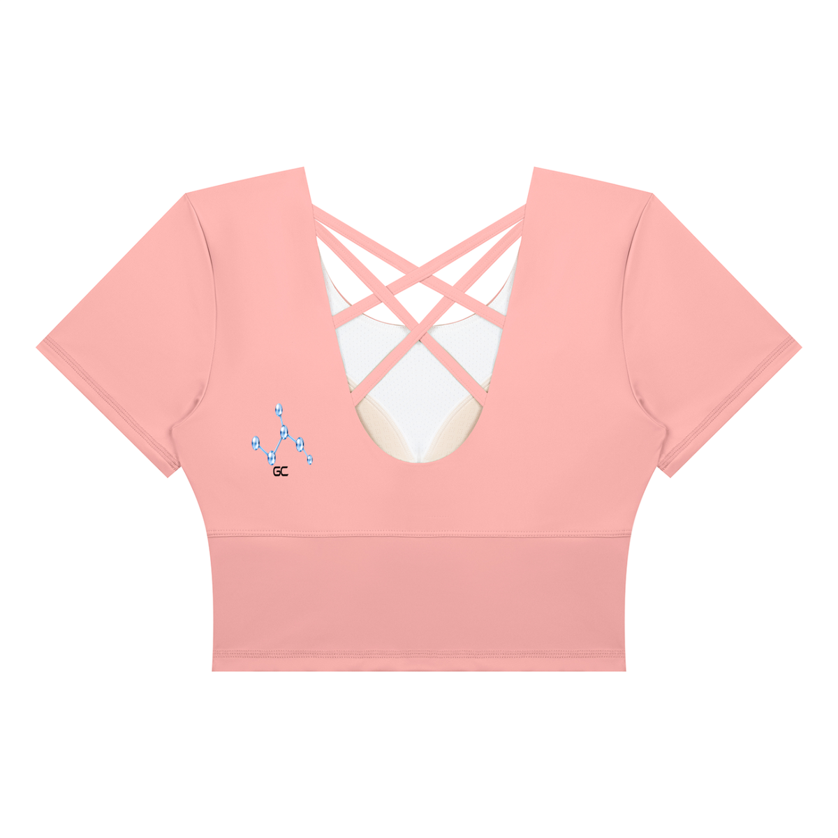 PRETTY PRESSURE™ | Soft Motion Crop Tee — Peach Blossom