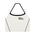 PRETTY PRESSURE™ | Layered Training Tank — White Gray with Black