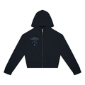 Women’s Crop Full Zip Hoodie , Black – Gym Chemistry apparel product photo