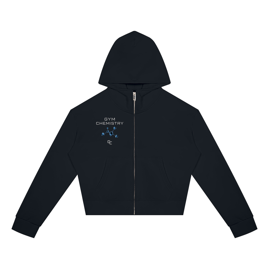 A Vibe™ Street Cropped Zip Hoodie — Black