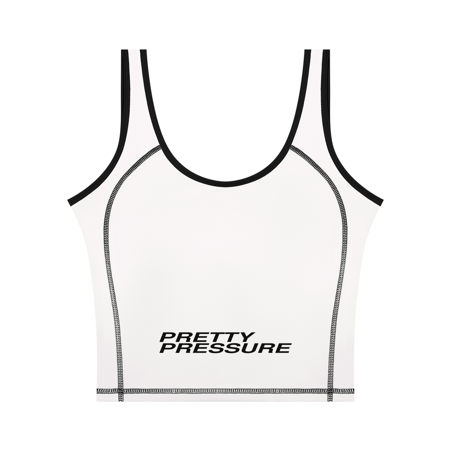 PRETTY PRESSURE™ | Colorblock Sculpt Tank — White