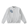 Essential Zip-Up Fleeced Varsity Jacket
