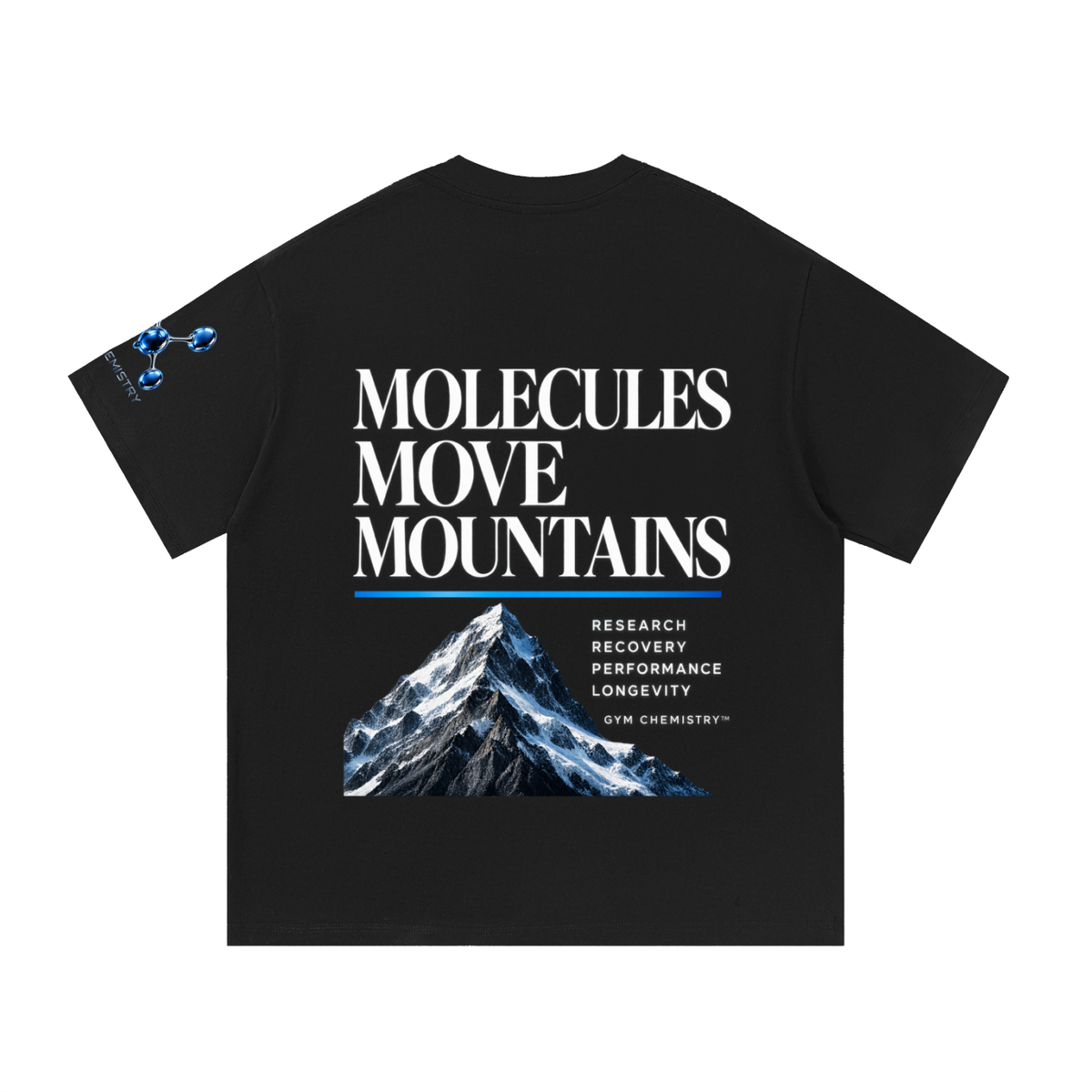 Gym Chemistry™ Signature Oversized Cotton Tee — Black