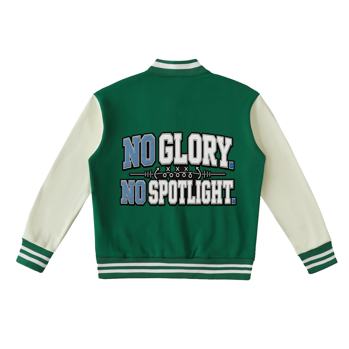 Two-Tone Fleeced Varsity Jacket