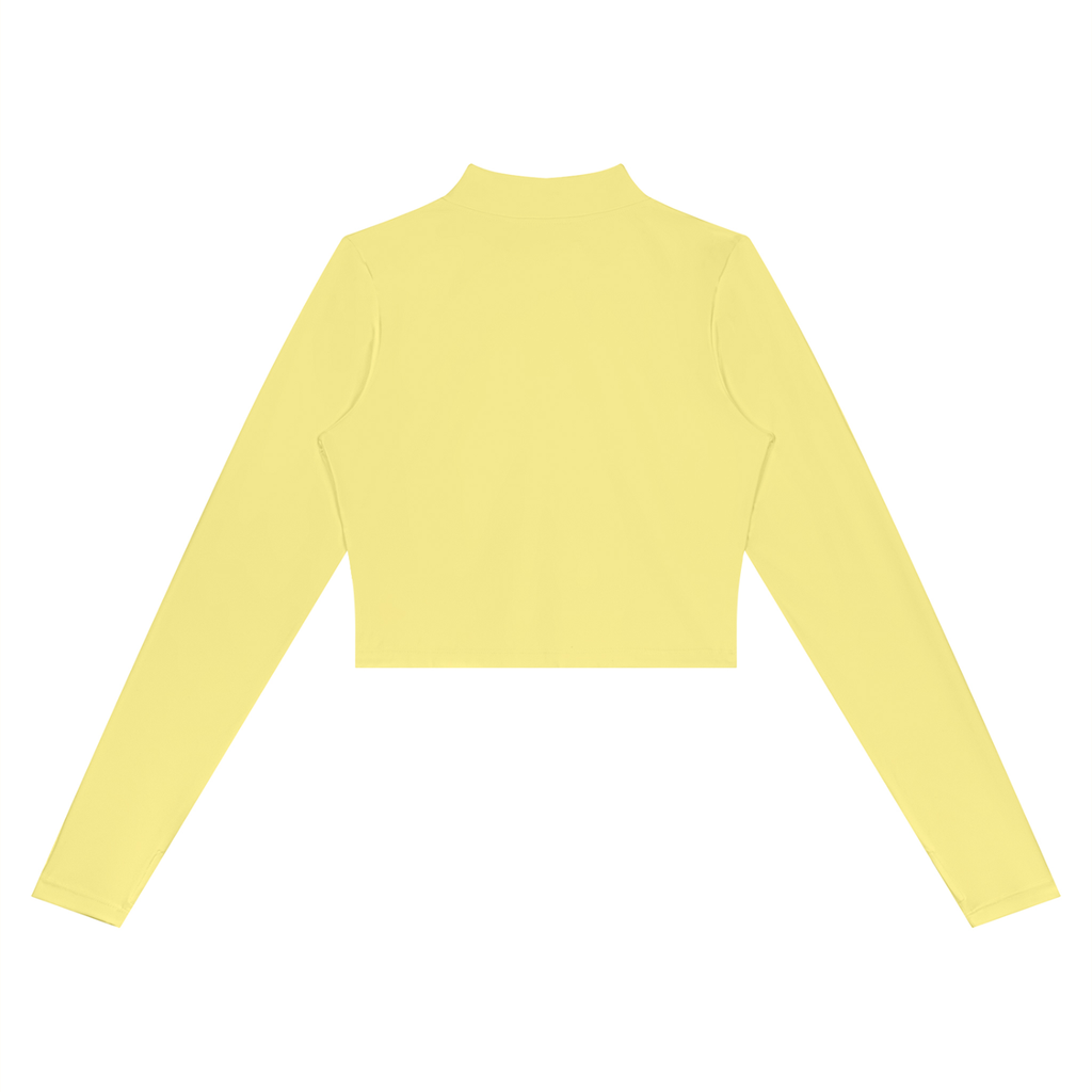 A Vibe™ Crop Yoga Sports Jacket — Yellow
