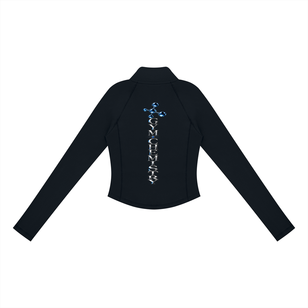 A Vibe™ Quarter-Zip Yoga Training Top — Black
