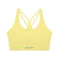 Women’s Cropped Yoga Sport Bra , Yellow – Gym Chemistry apparel product photo