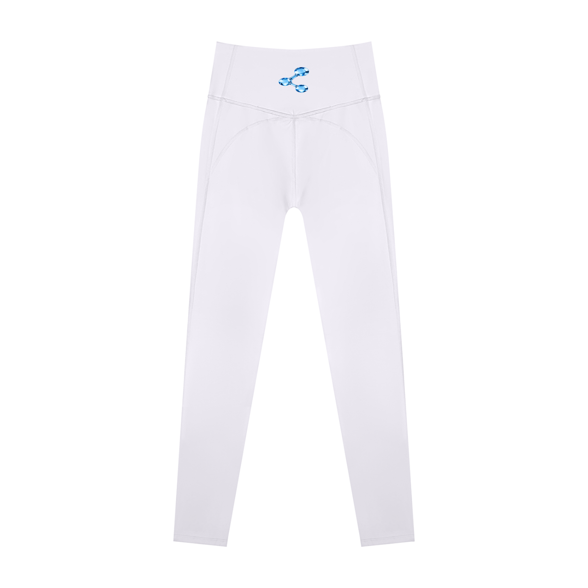 A Vibe™ Lycra High Waisted Yoga Leggings — White Gray