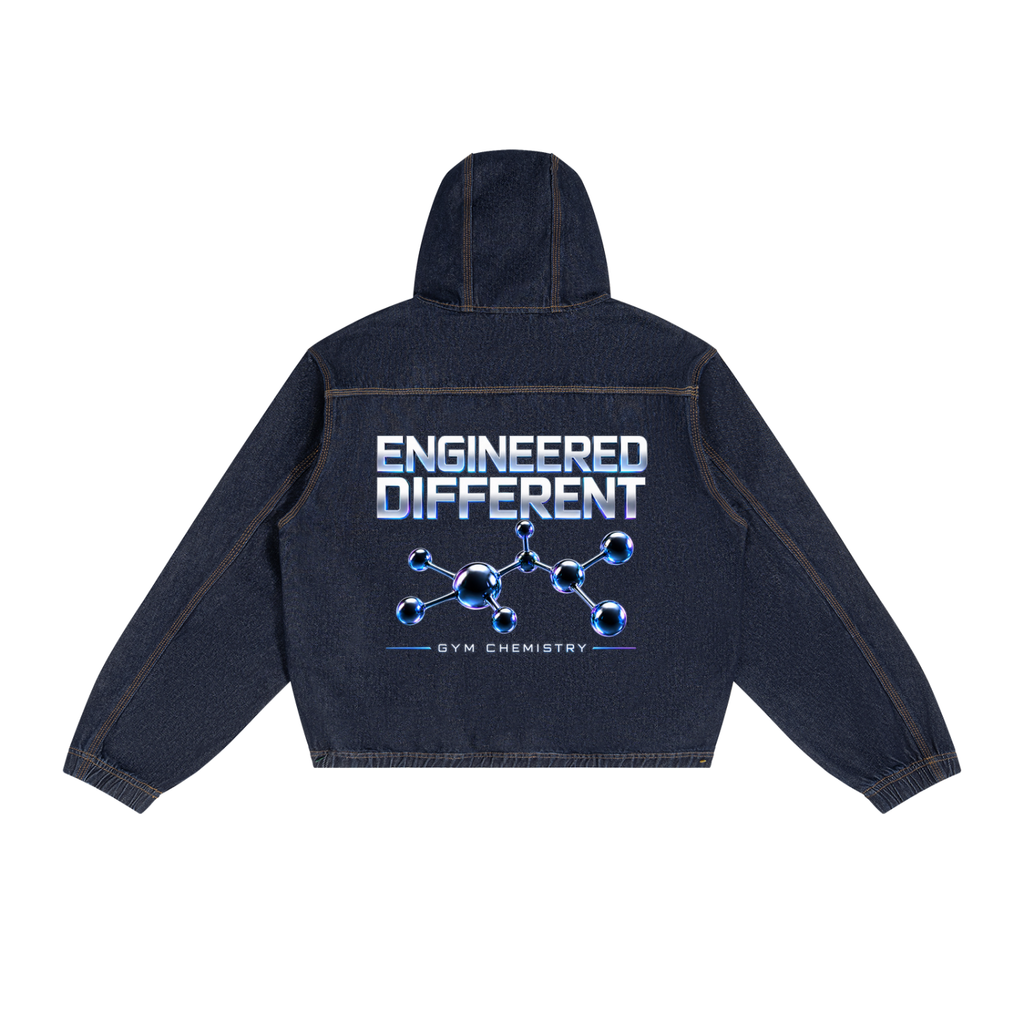 IN THE TRENCHES™ Vintage-Wash Boxy Zip Hoodie — Jeans Blue