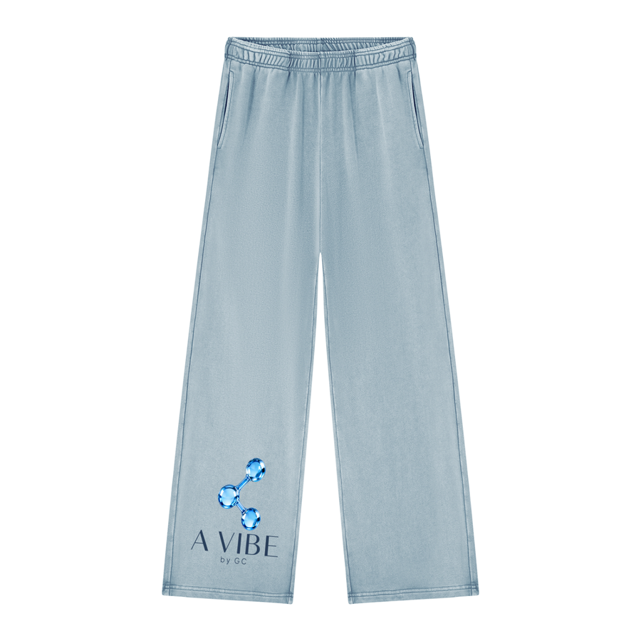 A VIBE™ | Mineral-Wash Straight-Leg Sweatpants — Haze Blue