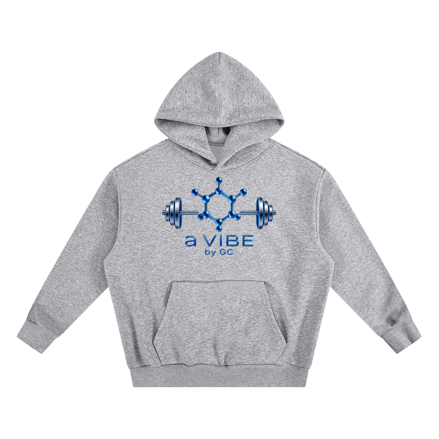 A Vibe™ Heavyweight Boxy Fleece Hoodie — Flower Gray