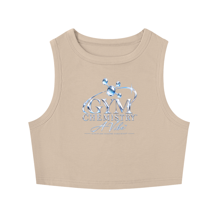 Gym Chemistry™ Core Reaction Crop Tank — Khaki