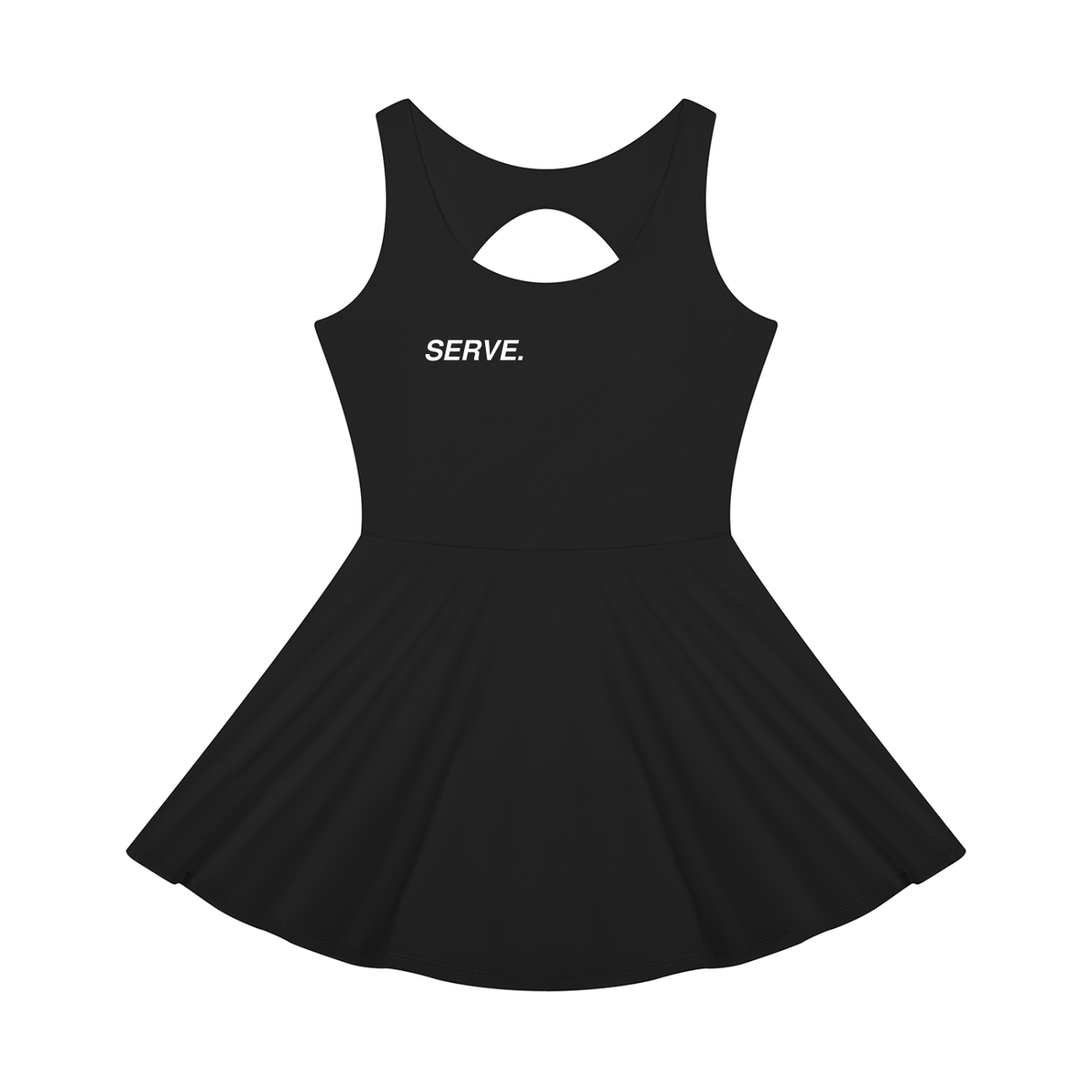 SERVE.™ — Open-Back Ace Dress — Black | Gym Chemistry product photo
