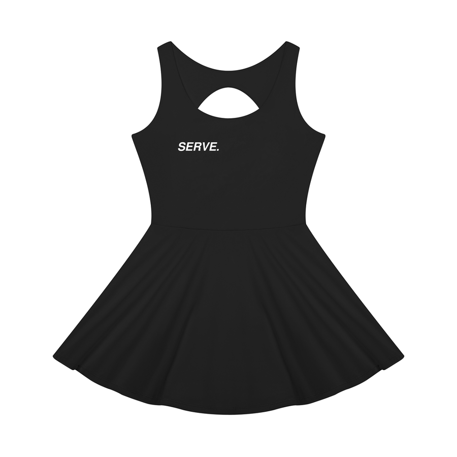 SERVE.™ | Open-Back Ace Dress — Black