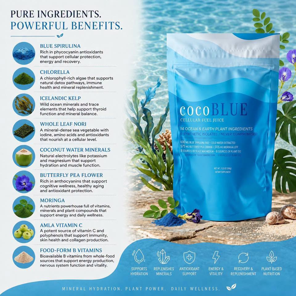 cocoBLUE Anti-Fatigue Cell Fuel & Electrolyte Powder - Add Stur for Flavoring