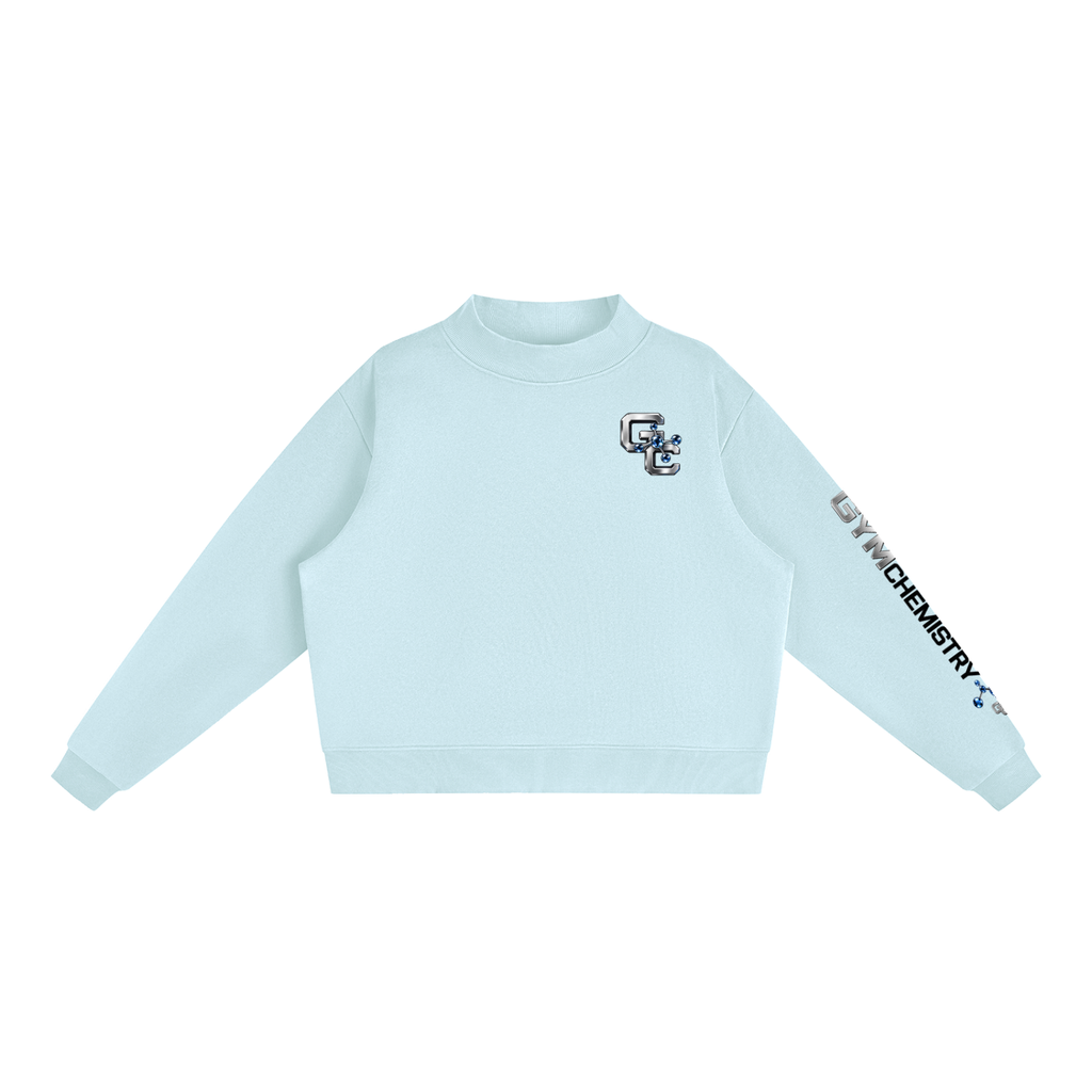 Essential Fleece Mock-Neck Crew Sweatshirt