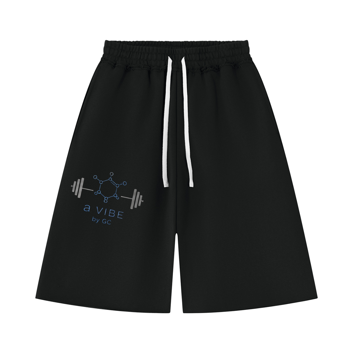ENGINEERED DIFFERENT™ — Raw-Edge Training Shorts — Black | Gym Chemistry product photo