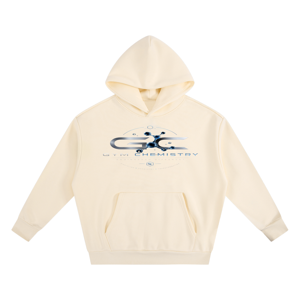 Essential Heavyweight Boxy Fleece Hoodie , Light Apricot – Gym Chemistry apparel product photo