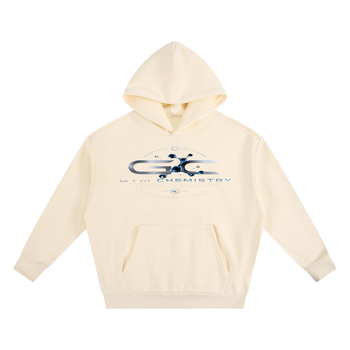 Essential Heavyweight Boxy Fleece Hoodie , Light Apricot – Gym Chemistry apparel product photo