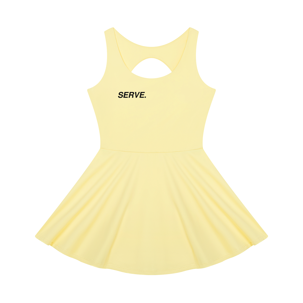 SERVE.™ | Open-Back Ace Dress — Yellow