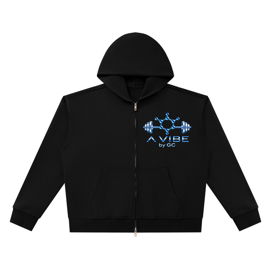IN THE TRENCHES™ Unisex Heavyweight Full Zip Boxy Hoodie — Black