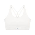 Women’s Cropped Yoga Sport Bra , White – Gym Chemistry apparel product photo