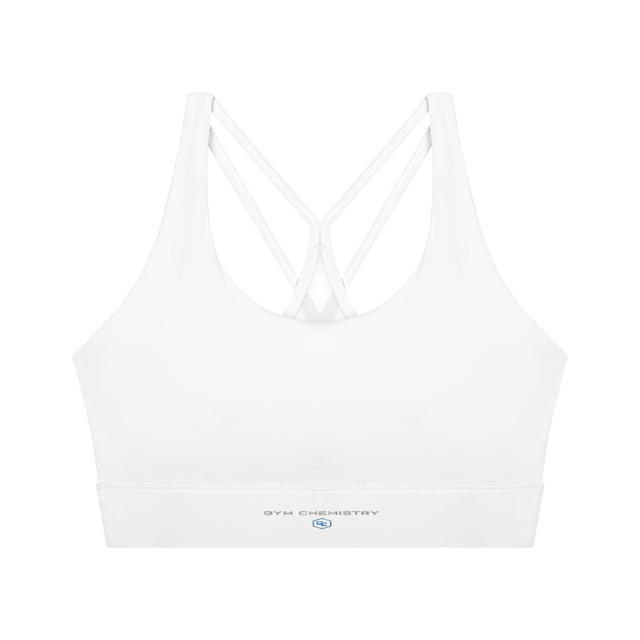 A Vibe™ Cropped Yoga Sport Bra — White