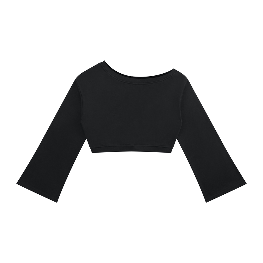 A Vibe™ Off-Shoulder Sweatshirt — Black