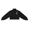 Women’s Mock-Neck Quarter-Zip Sweatshirt , Black – Gym Chemistry apparel product photo