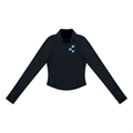 A Vibe™ Quarter-Zip Yoga Training Top — Black | Gym Chemistry product photo