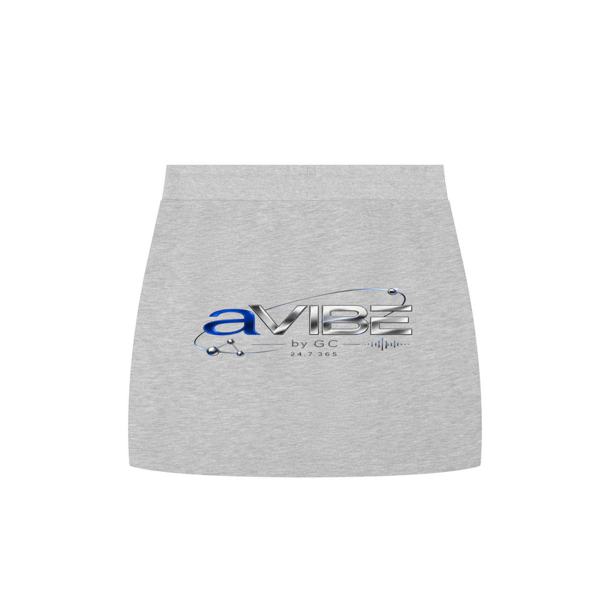 A Vibe™ Drawstring Skirt — Flower Gray