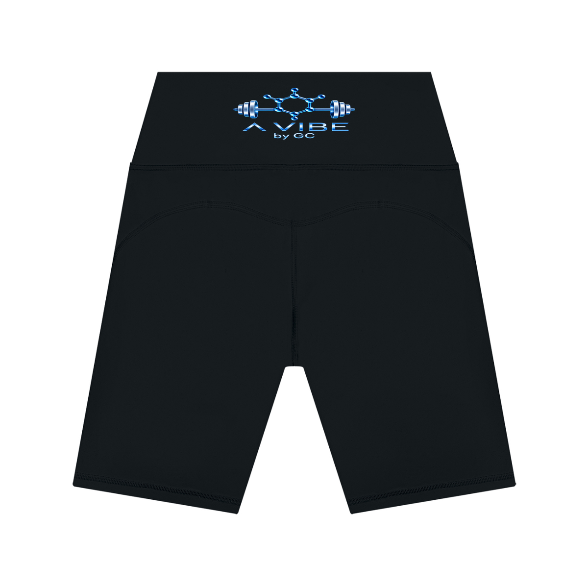 A Vibe™ Lycra High Waisted Yoga Shorts — Black