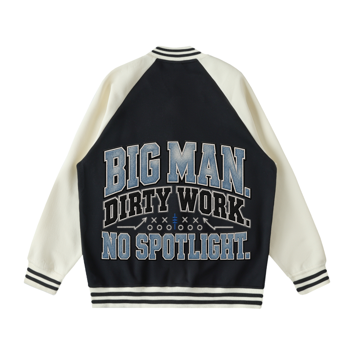 Two Tone Raglan Sleeve Varsity Jacket